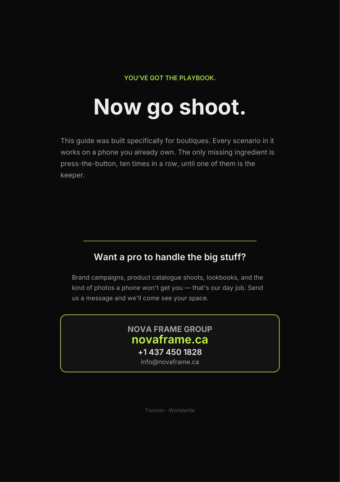 Boutique photo guide — page 30 of 30