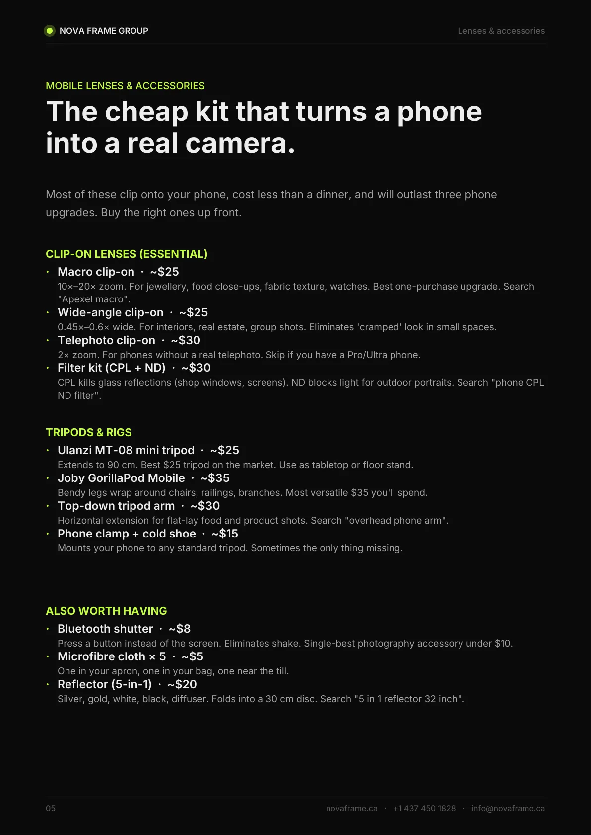 Photography Studio photo guide — page 5 of 30