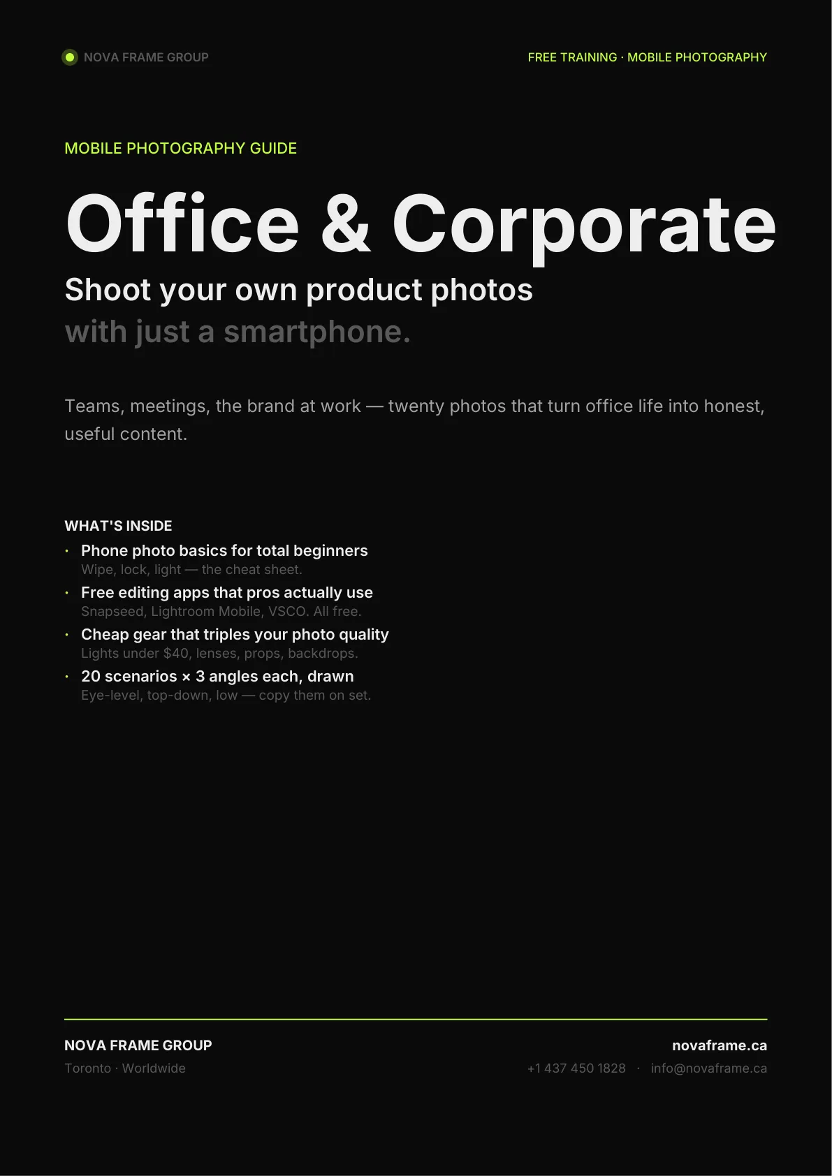 Office & Corporate photo guide — page 1 of 30