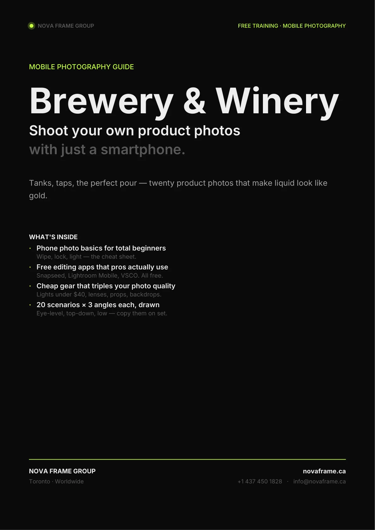 Brewery & Winery photo guide — page 1 of 30