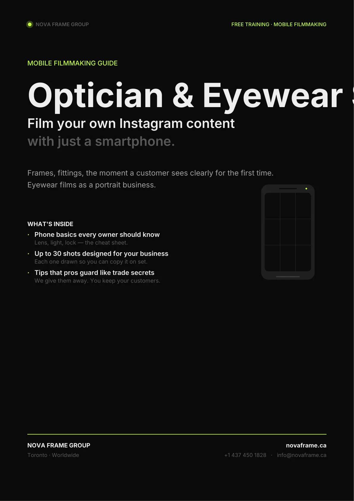 Optician & Eyewear Shop guide — page 1 of 21