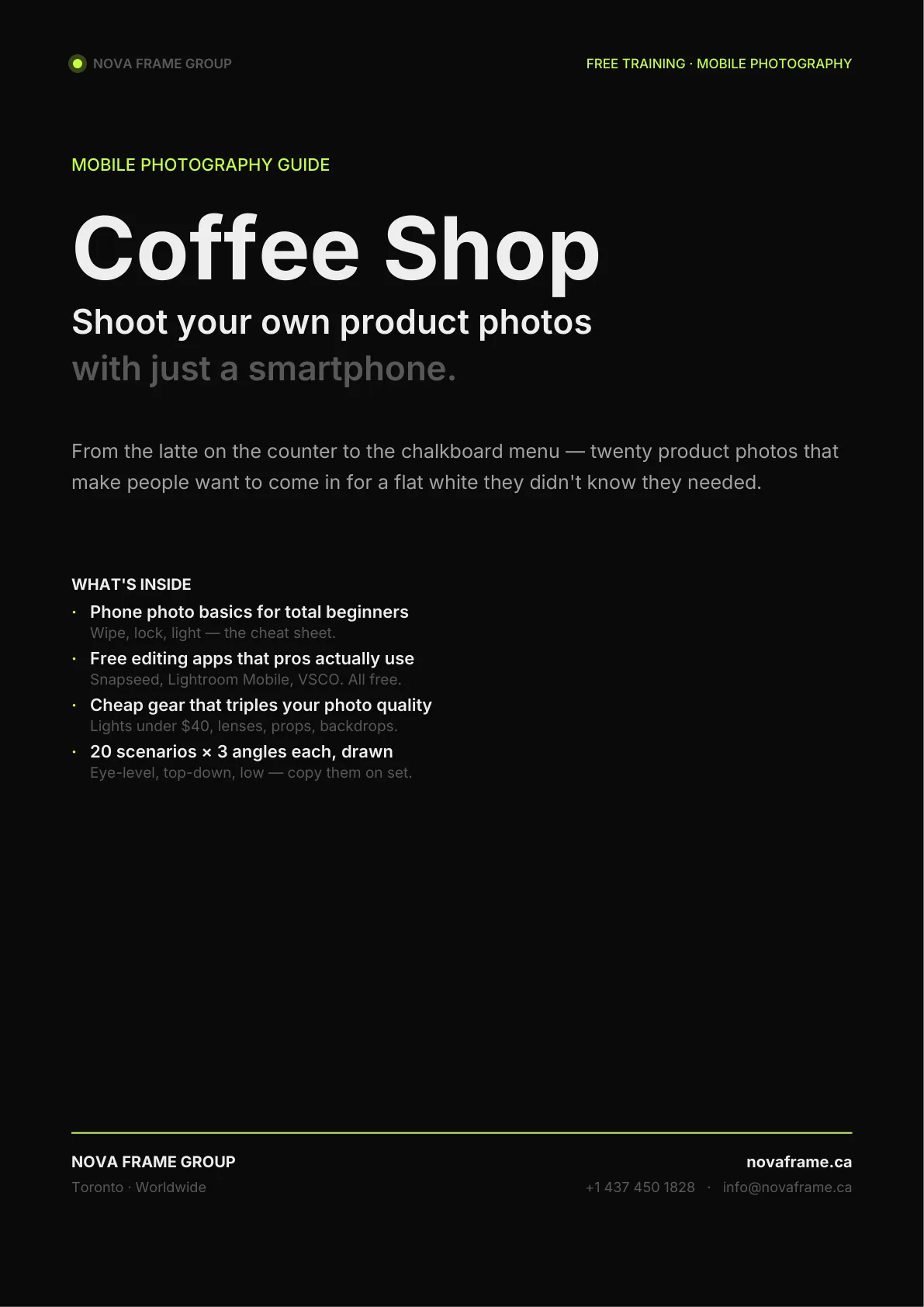 Coffee Shop photo guide — page 1 of 30