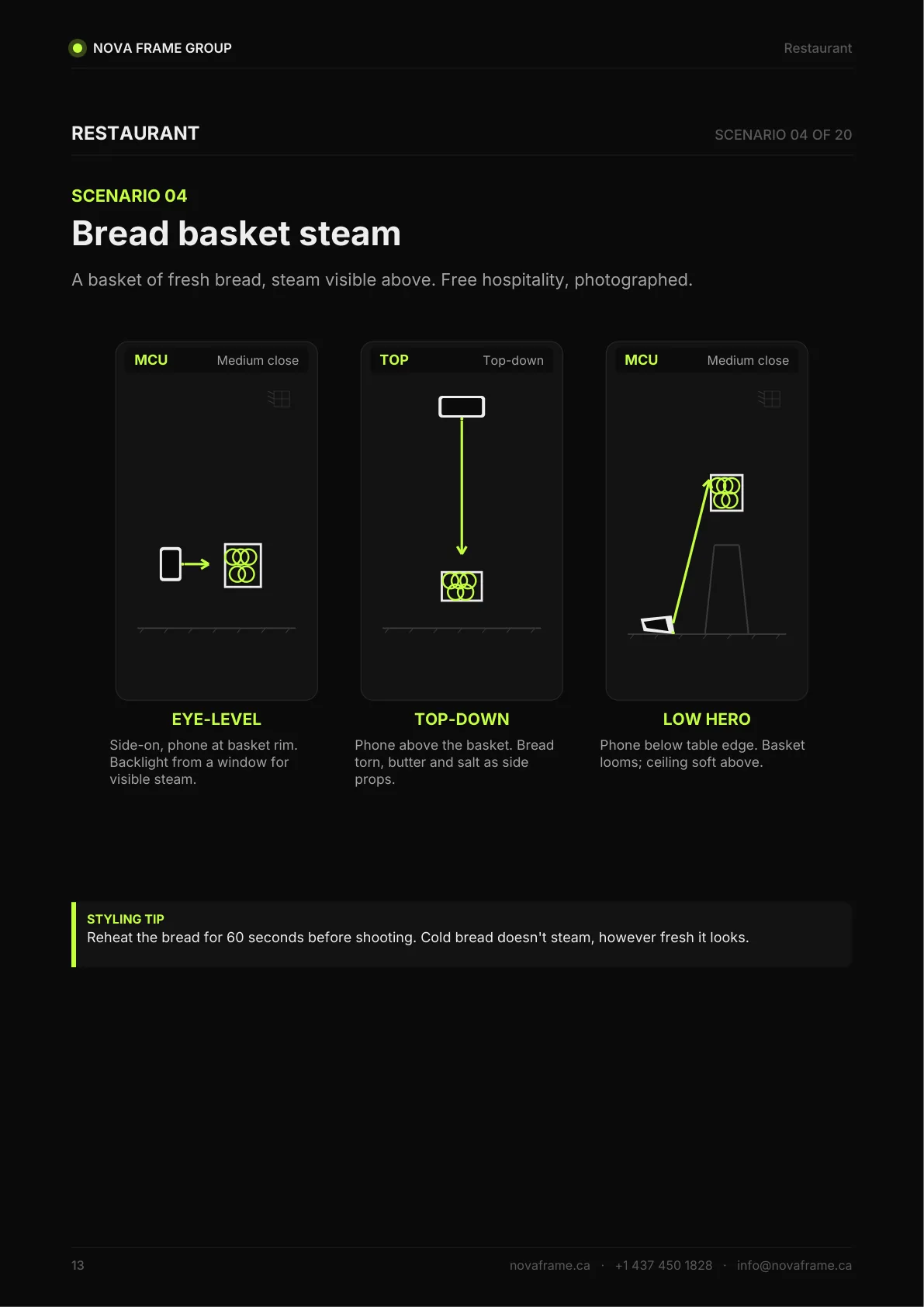 Restaurant photo guide — page 13 of 30