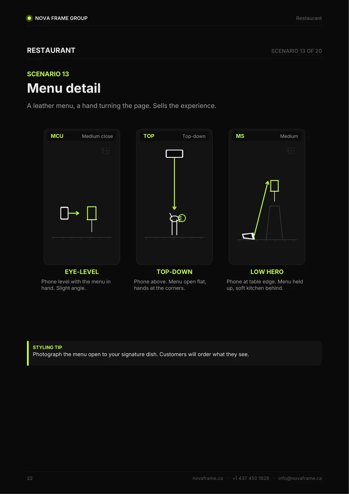 Restaurant photo guide — page 22 of 30