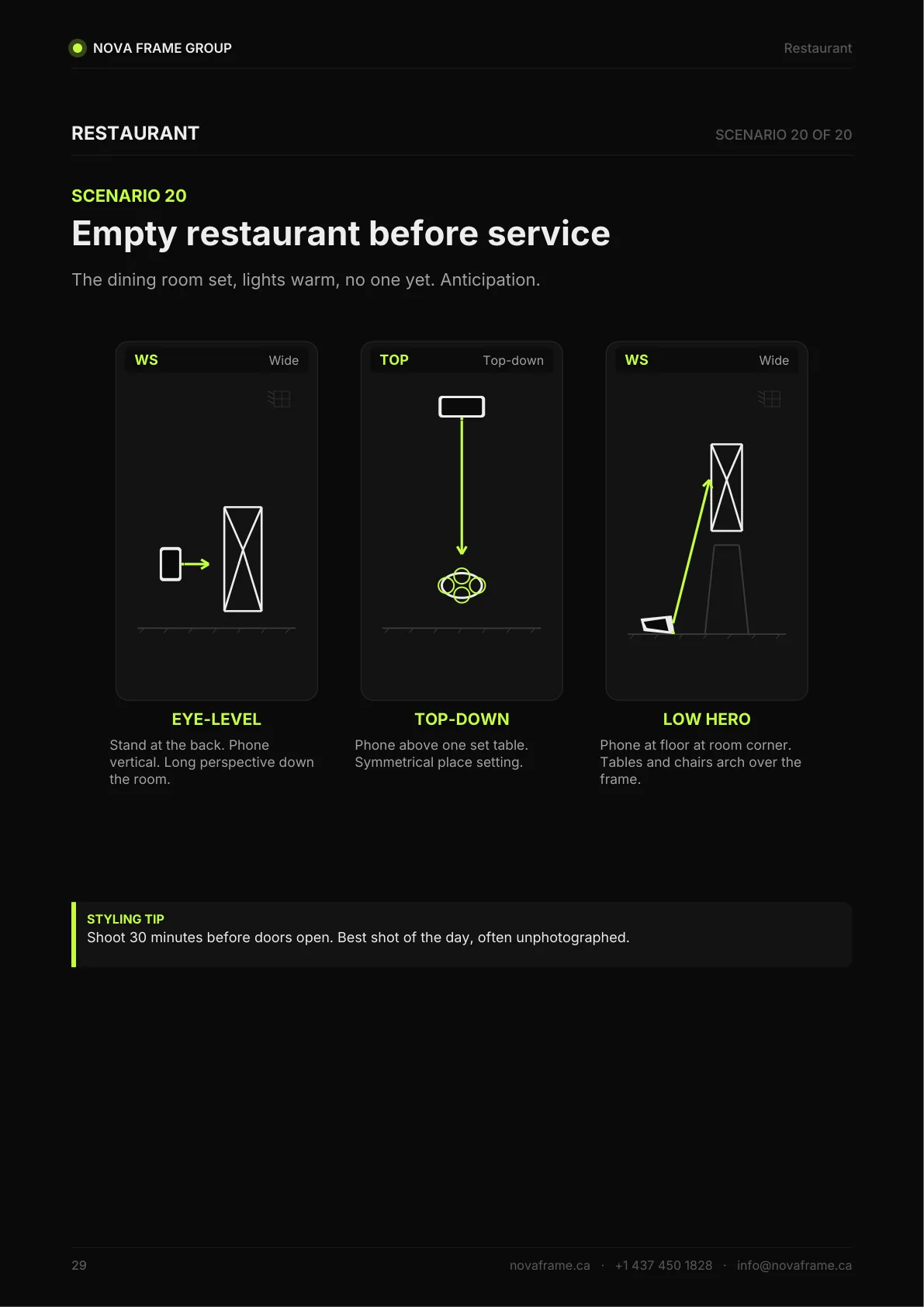 Restaurant photo guide — page 29 of 30