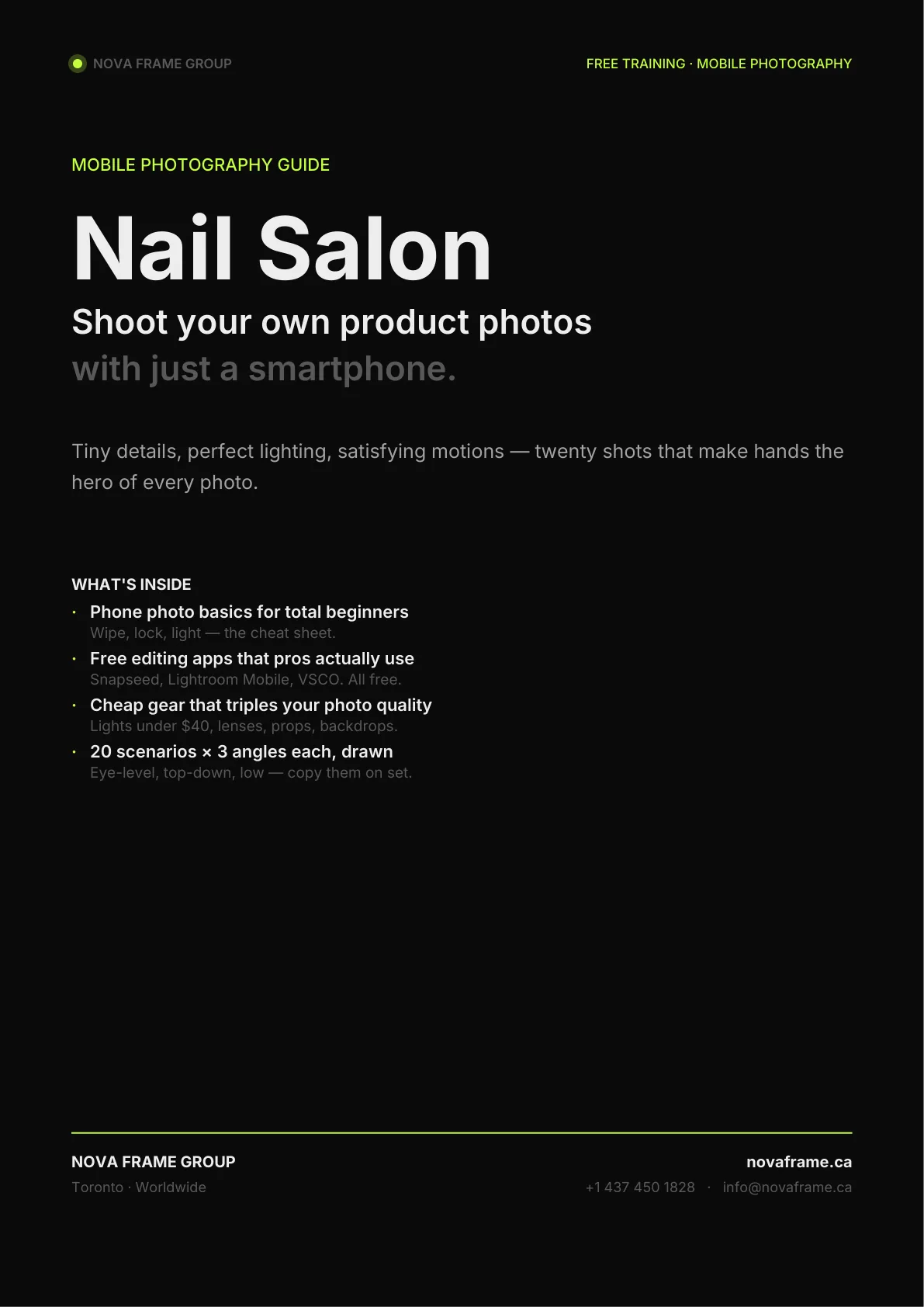Nail Salon photo guide — page 1 of 30