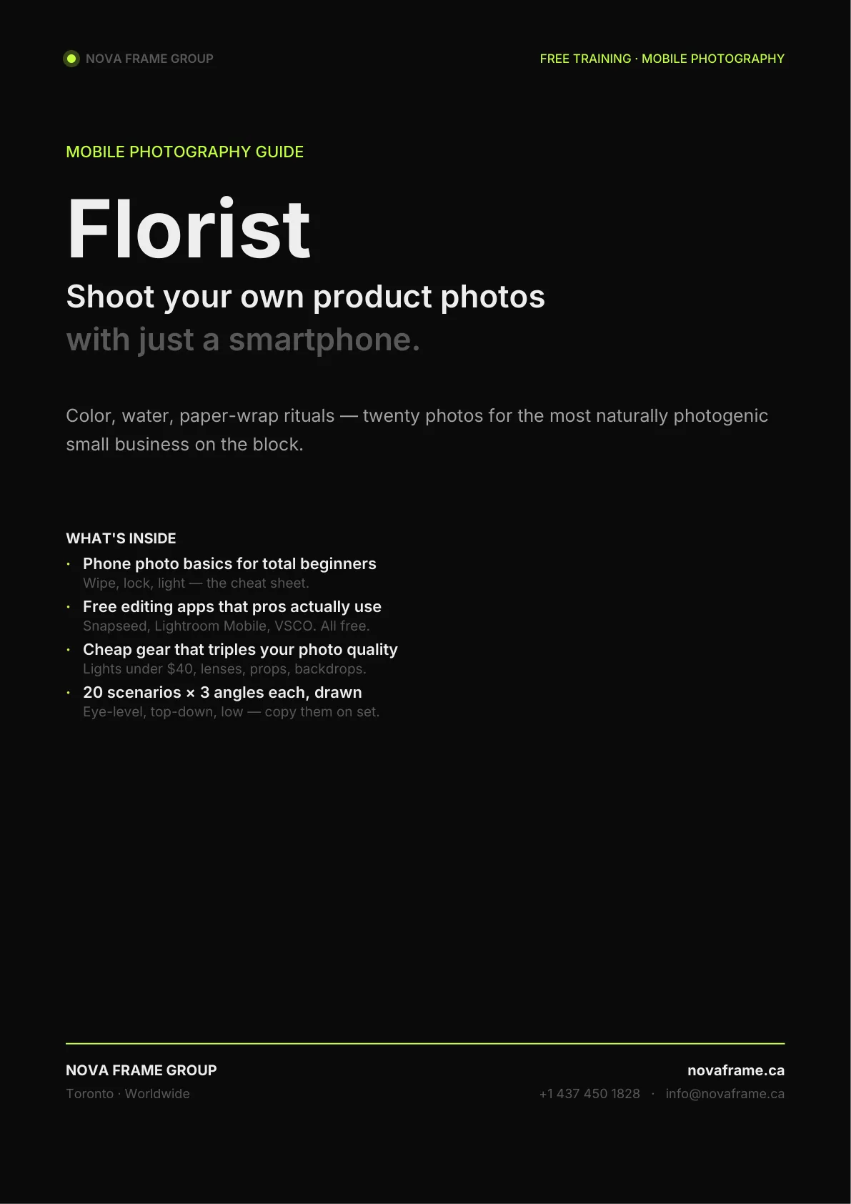 Florist photo guide — page 1 of 30