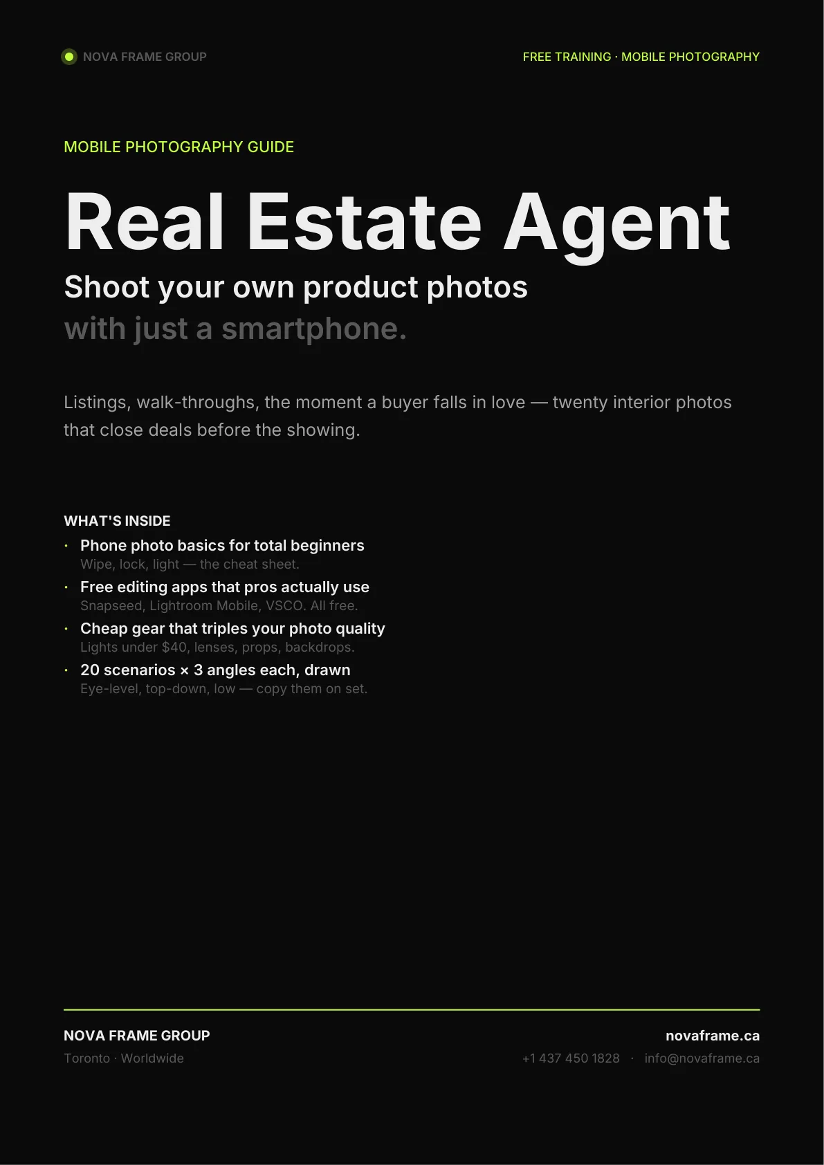Real Estate Agent photo guide — page 1 of 30