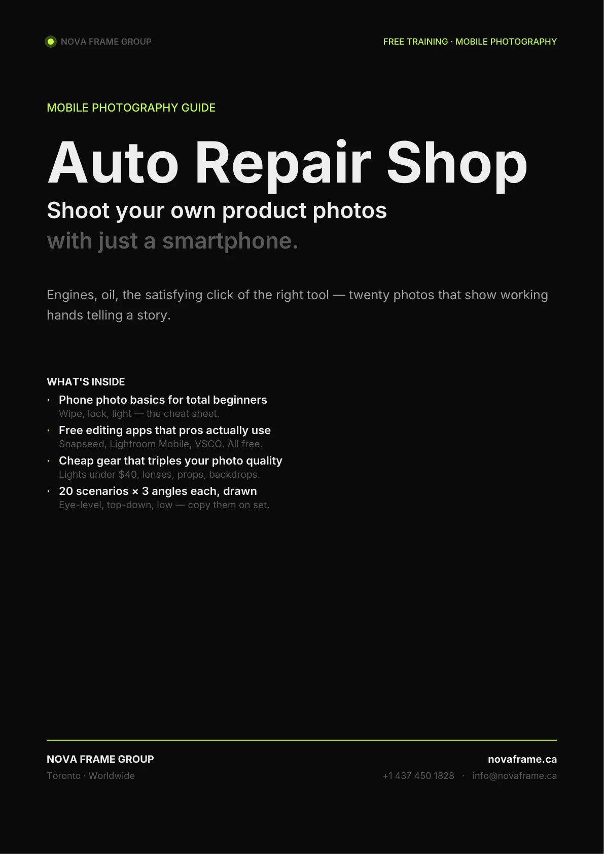 Auto Repair Shop photo guide — page 1 of 30